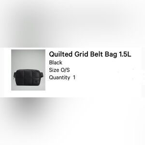 Lululemon grid quilted belt bag